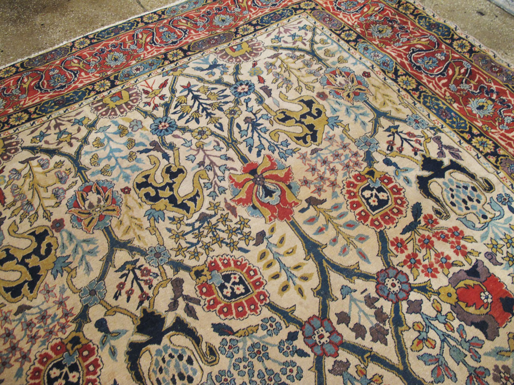 Antique Indian Lahore Square Carpet, No.17752 - Gsblank
