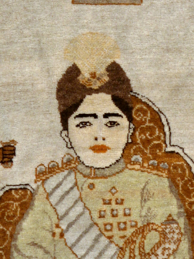 Vintage Persian Tabriz Pictorial Rug, No.17771 - Gsblank