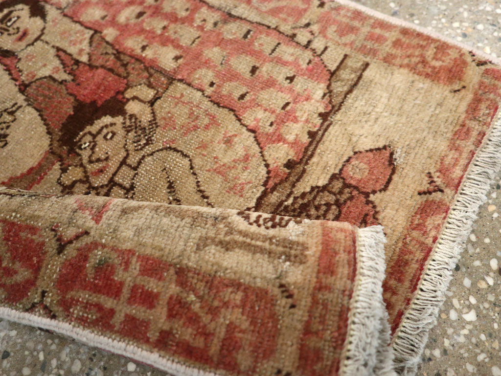 Antique Persian Tabriz Pictorial Rug, No.17773 - Gsblank