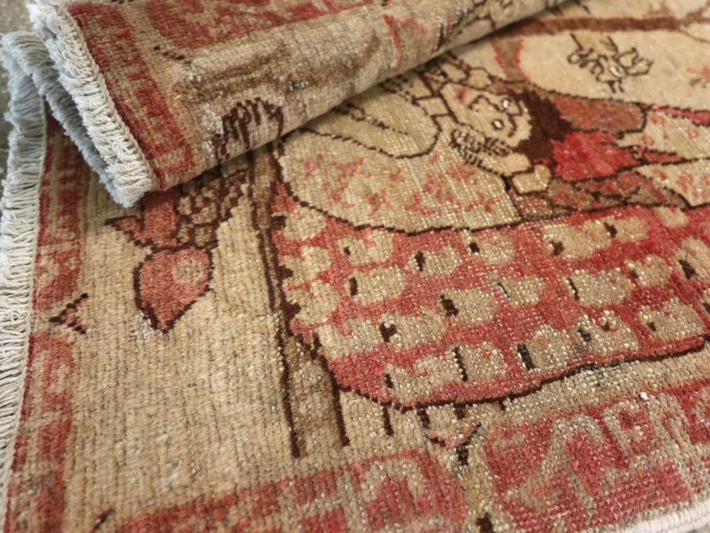 Antique Persian Tabriz Pictorial Rug, No.17773 - Gsblank