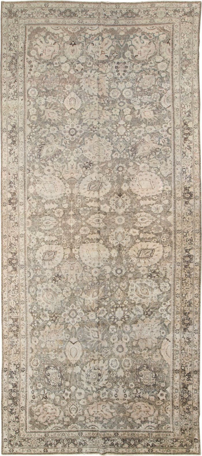 Antique Persian Tabriz Long and Narrow Carpet, No.17782 - Gsblank
