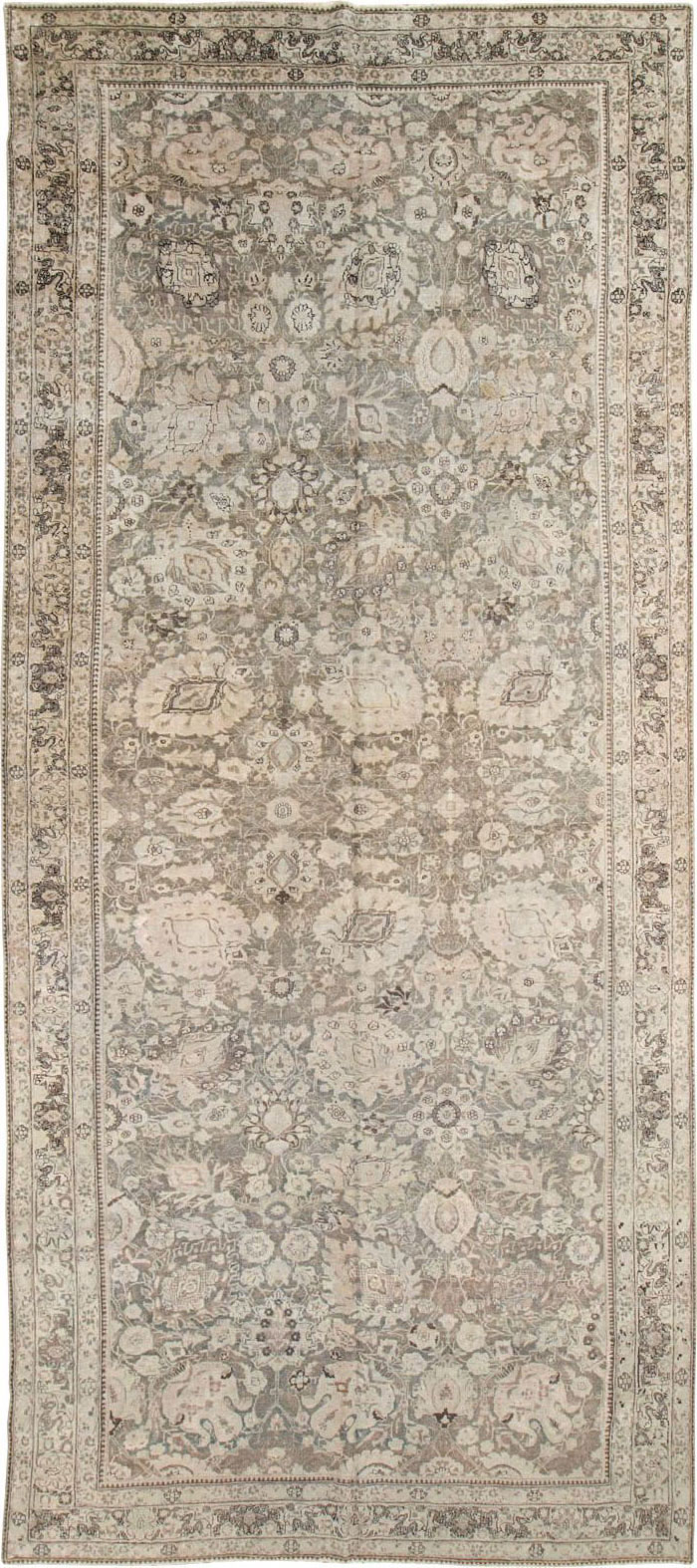 Antique Persian Tabriz Long and Narrow Carpet, No.17782 - Gsblank
