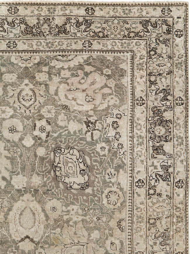 Antique Persian Tabriz Long and Narrow Carpet, No.17782 - Gsblank