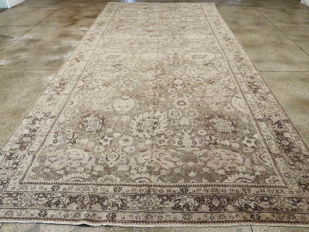 Antique Persian Tabriz Long and Narrow Carpet, No.17782 - Gsblank