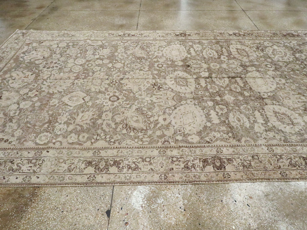 Antique Persian Tabriz Long and Narrow Carpet, No.17782 - Gsblank