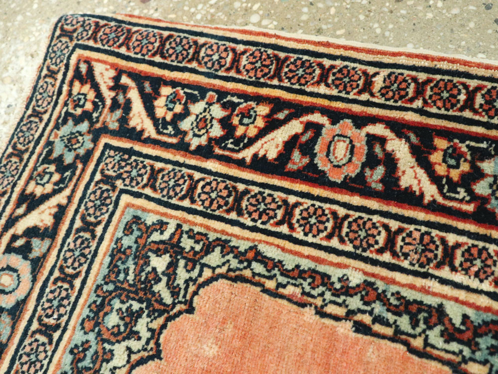 Antique Persian Tabriz Haji Jalili Throw Rug, No.17786 - Gsblank