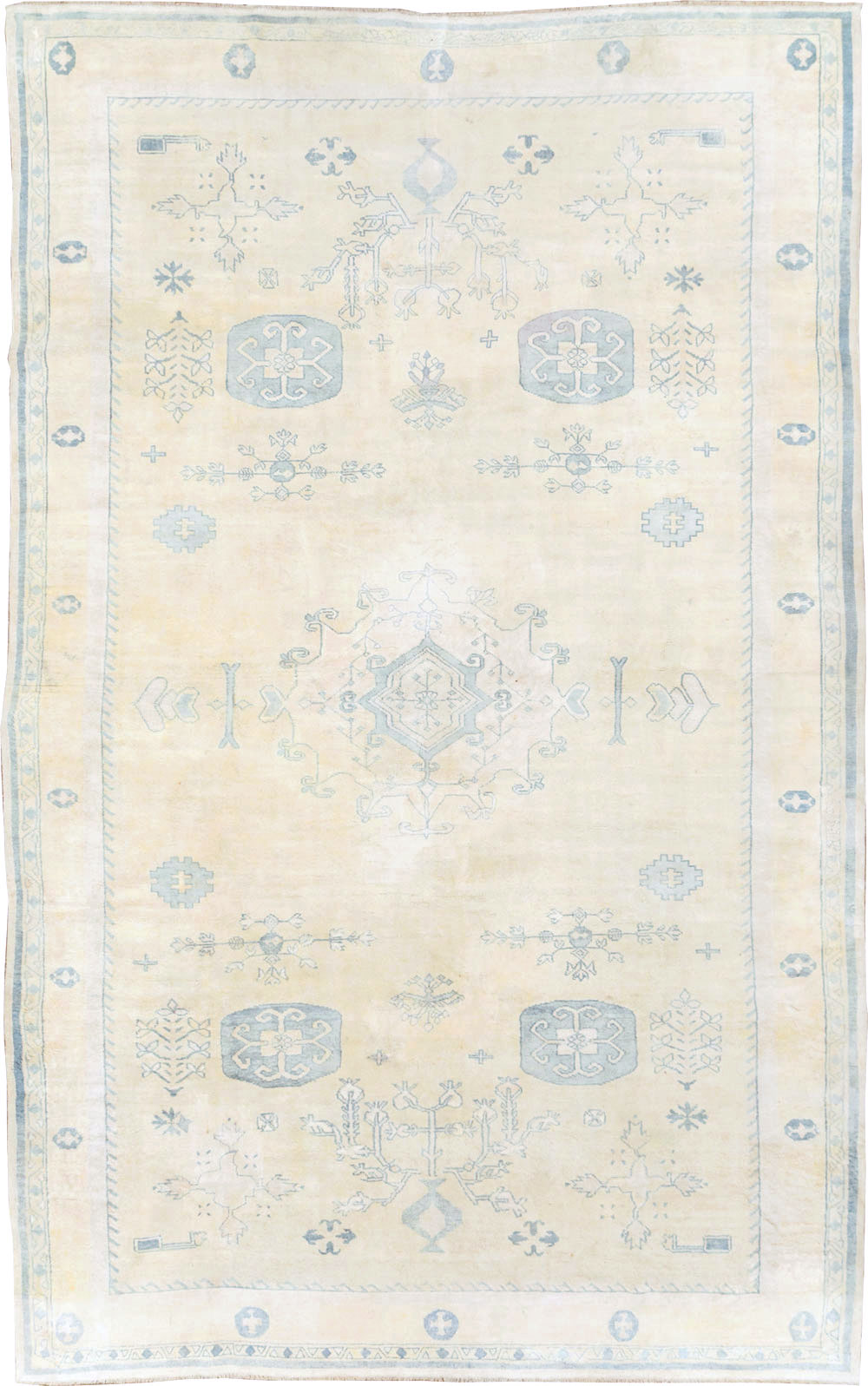 Vintage Cotton Agra Carpet, No.17799 - Gsblank