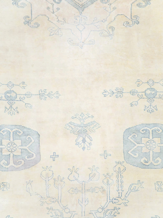 Vintage Cotton Agra Carpet, No.17799 - Gsblank
