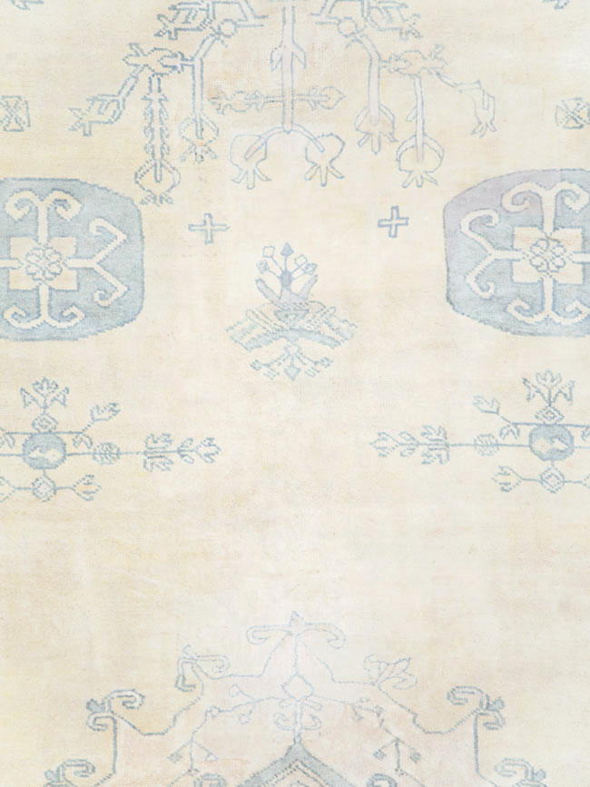 Vintage Cotton Agra Carpet, No.17799 - Gsblank