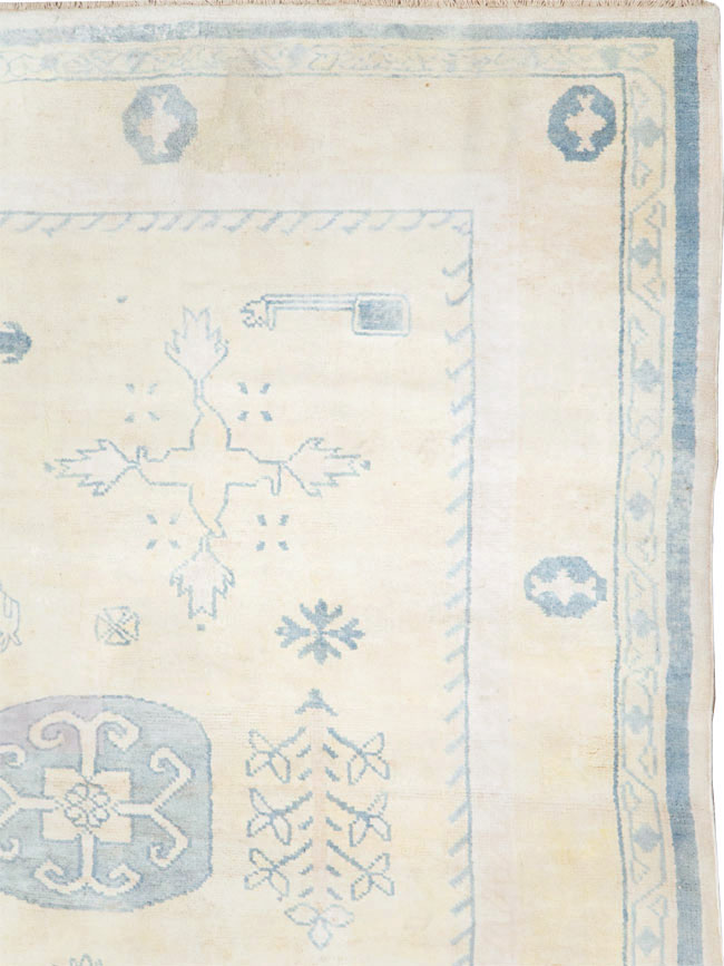 Vintage Cotton Agra Carpet, No.17799 - Gsblank