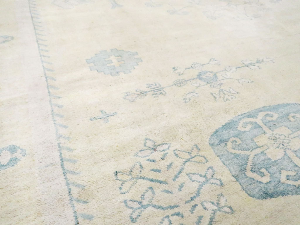 Vintage Cotton Agra Carpet, No.17799 - Gsblank