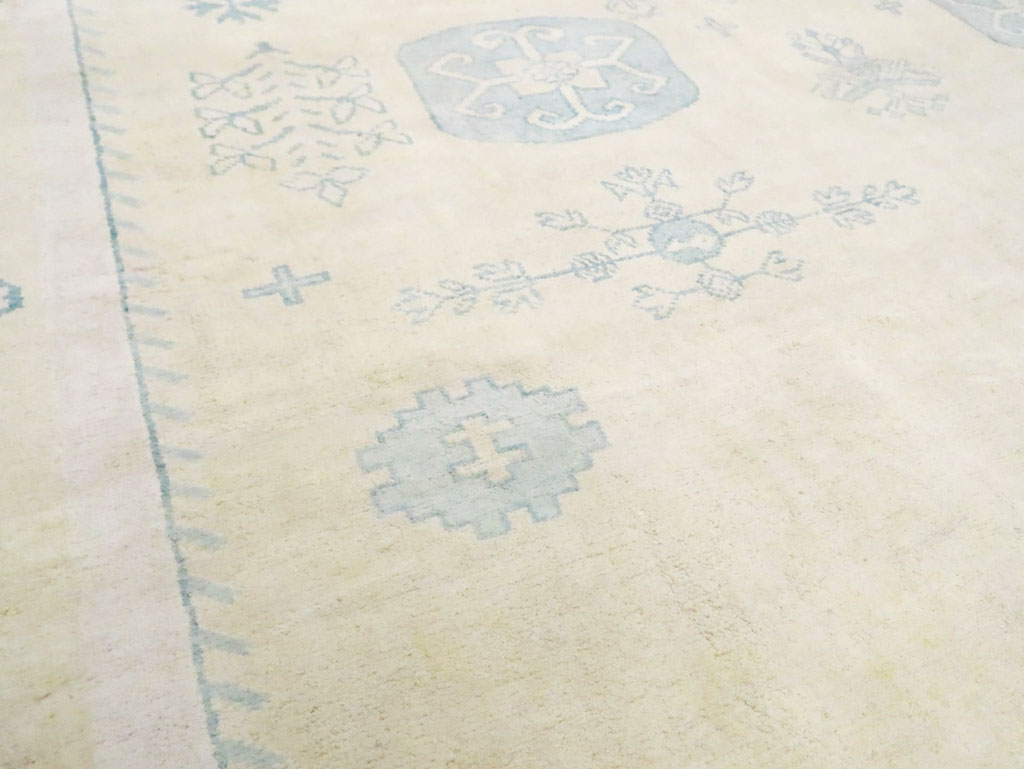 Vintage Cotton Agra Carpet, No.17799 - Gsblank