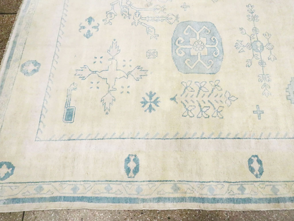 Vintage Cotton Agra Carpet, No.17799 - Gsblank