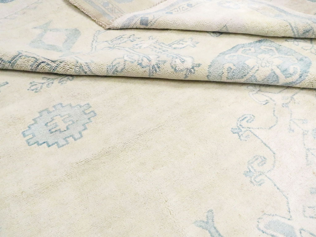 Vintage Cotton Agra Carpet, No.17799 - Gsblank