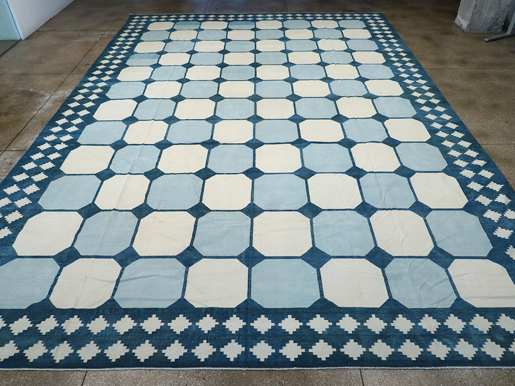 Vintage Indian Flatweave Kilim Dhurrie, No.17815 - Gsblank