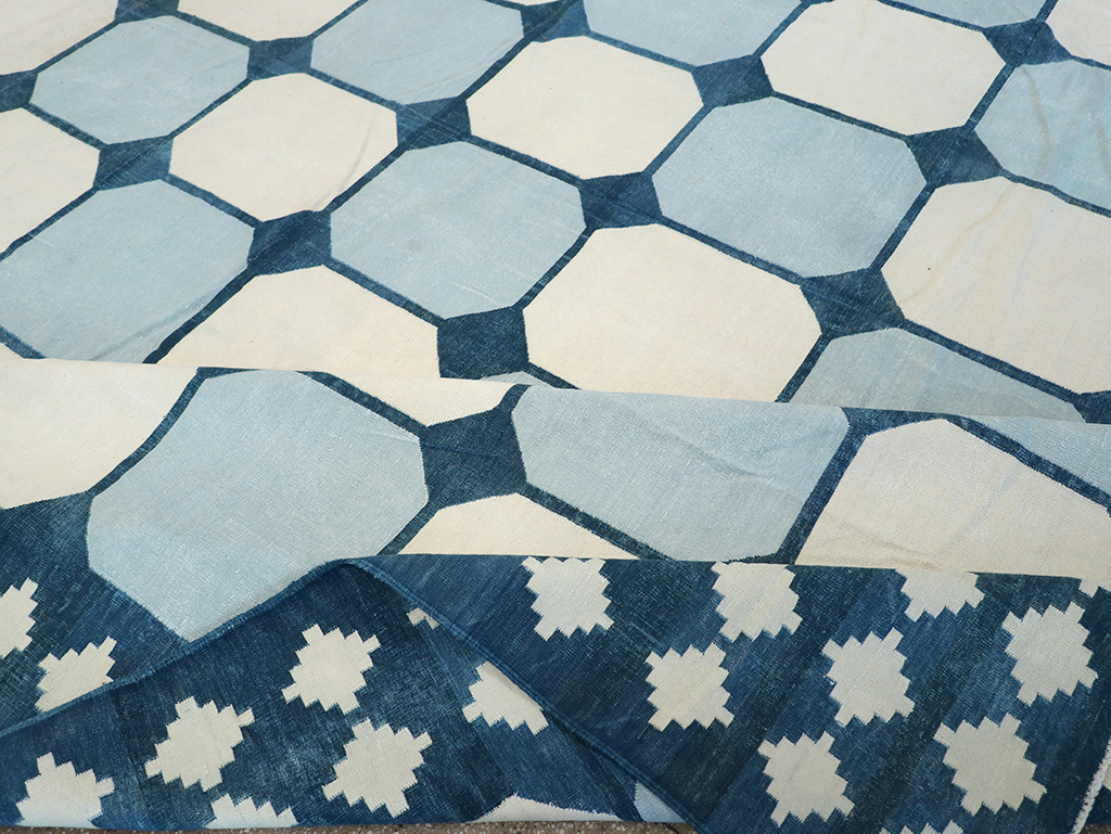 Vintage Indian Flatweave Kilim Dhurrie, No.17815 - Gsblank