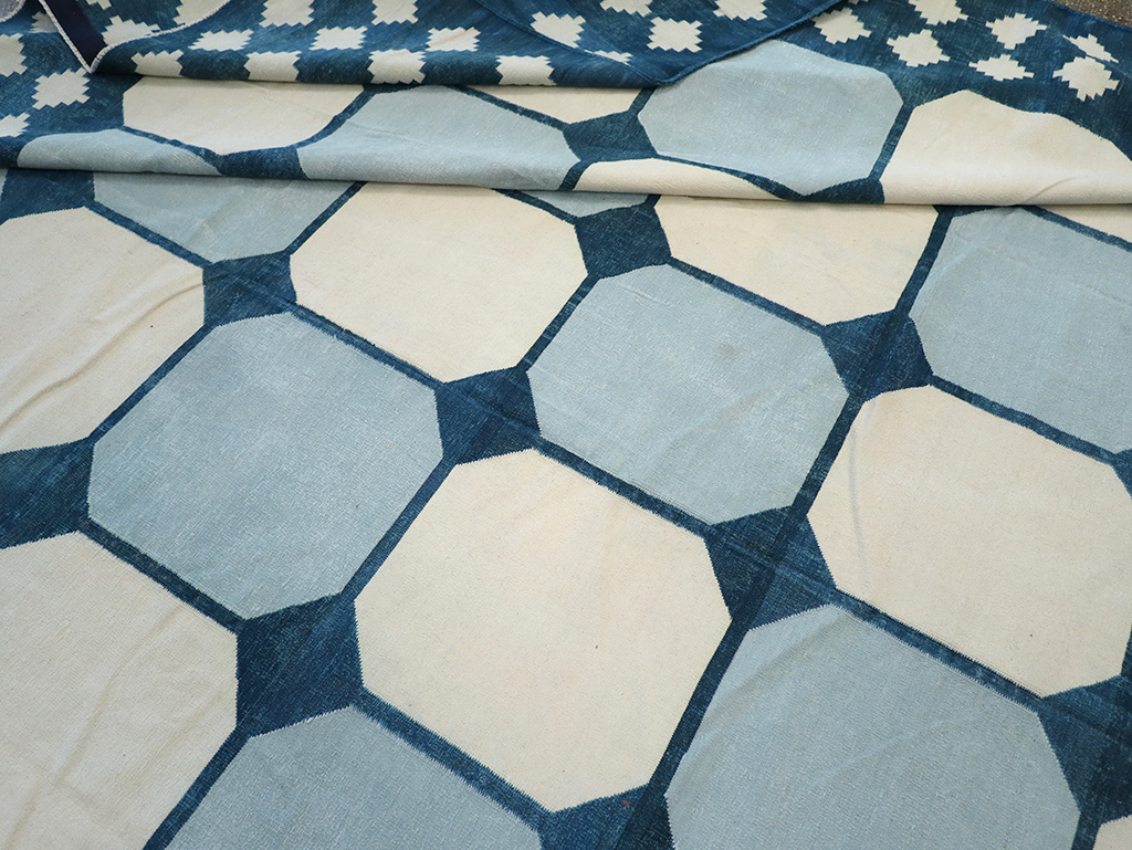 Vintage Indian Flatweave Kilim Dhurrie, No.17815 - Gsblank