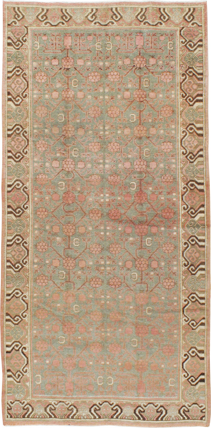 Vintage East Turkestan Khotan Carpet, No.17842 - Gsblank