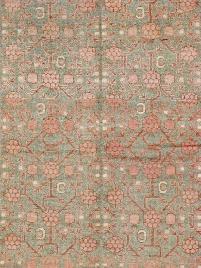 Vintage East Turkestan Khotan Carpet, No.17842 - Gsblank