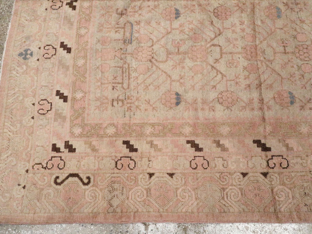 Vintage East Turkestan Khotan Carpet, No.17858 - Gsblank