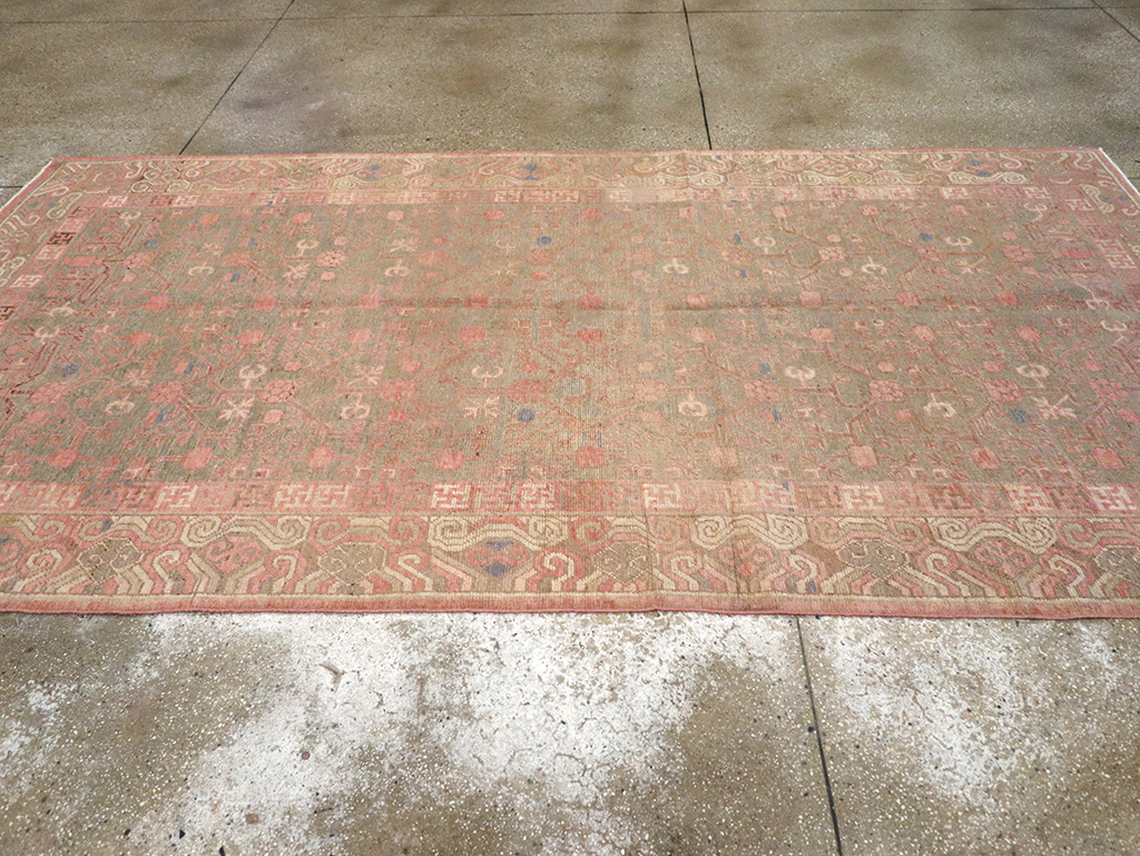 Vintage East Turkestan Khotan Carpet, No.17860 - Gsblank
