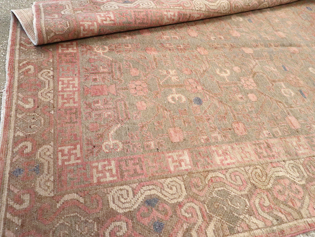 Vintage East Turkestan Khotan Carpet, No.17860 - Gsblank