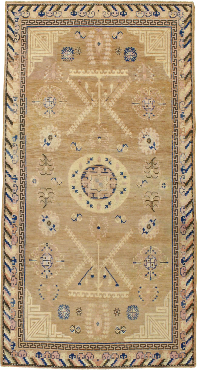 Antique East Turkestan Khotan Carpet, No.17870 - Gsblank