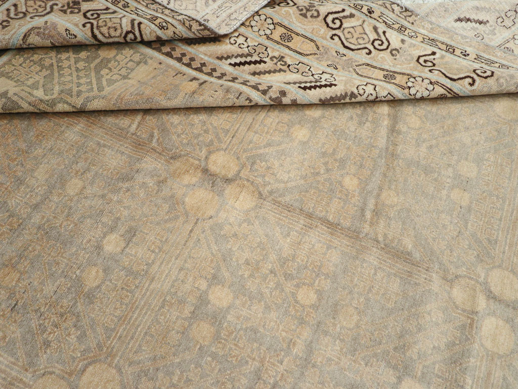 Vintage East Turkestan Khotan Carpet, No.17875 - Gsblank