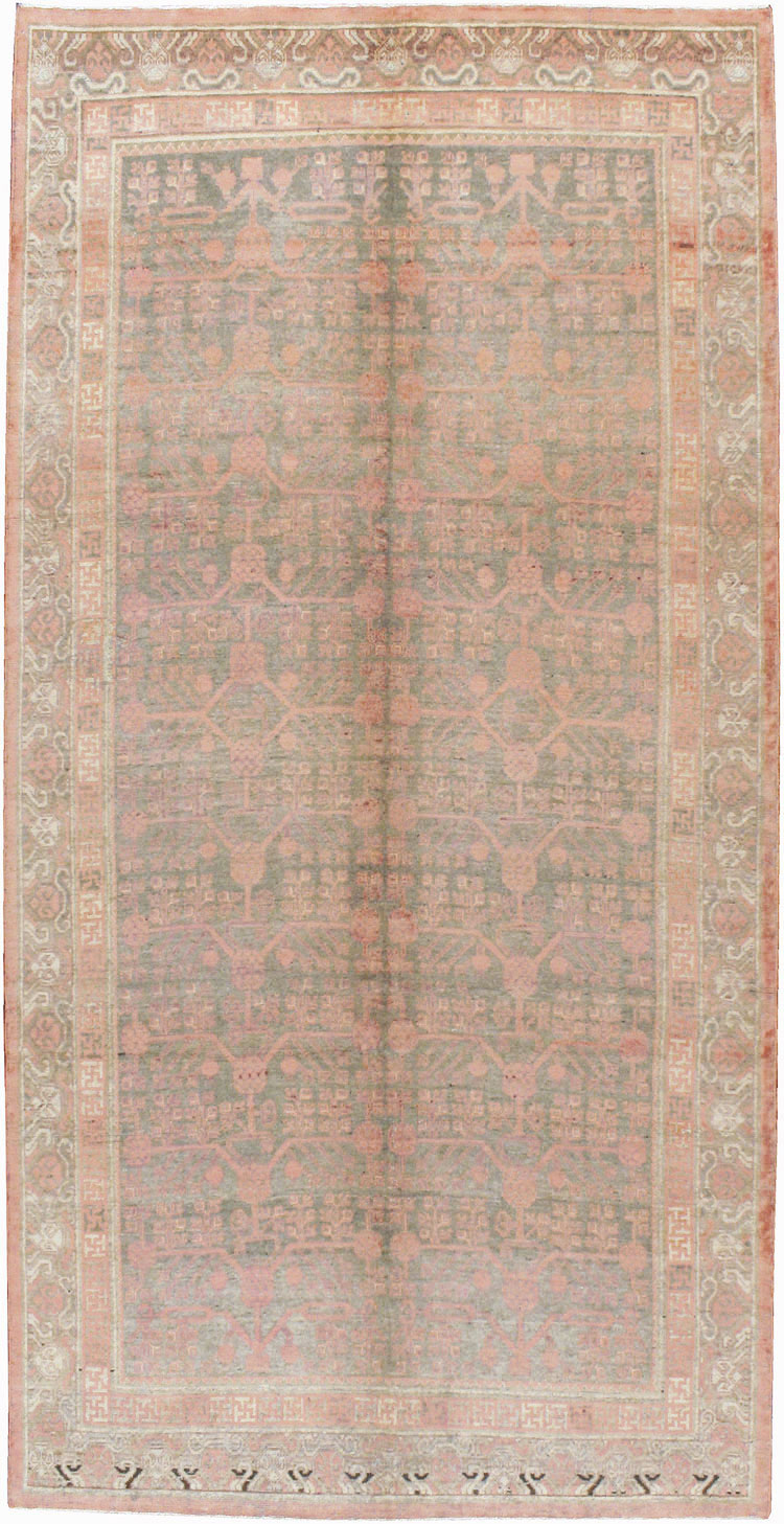 Vintage East Turkestan Khotan Carpet, No.17879 - Gsblank