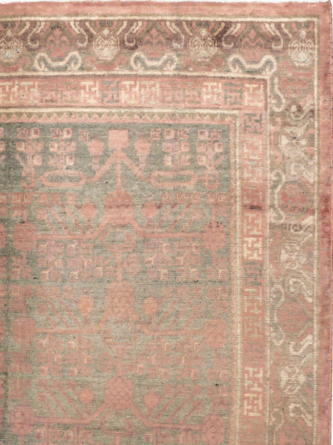 Vintage East Turkestan Khotan Carpet, No.17879 - Gsblank