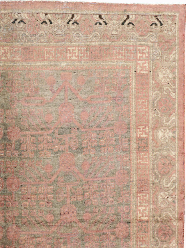 Vintage East Turkestan Khotan Carpet, No.17879 - Gsblank