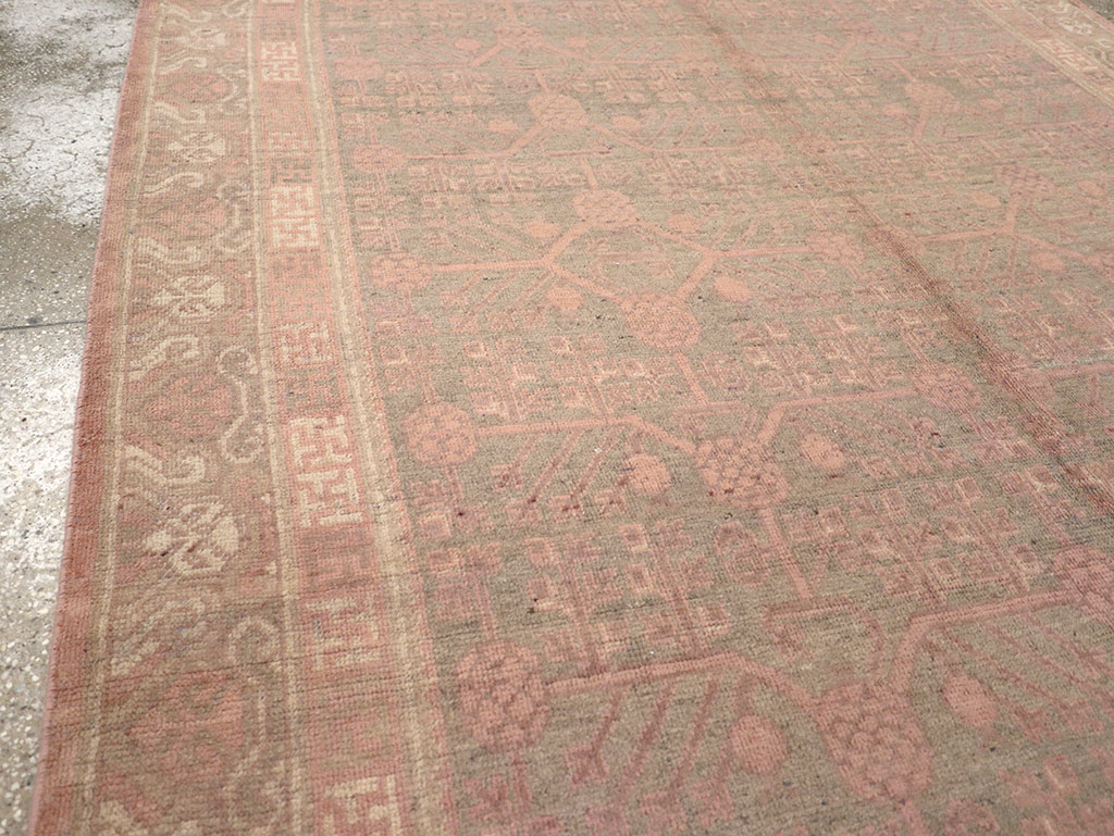 Vintage East Turkestan Khotan Carpet, No.17879 - Gsblank