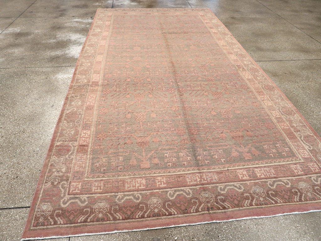 Vintage East Turkestan Khotan Carpet, No.17879 - Gsblank