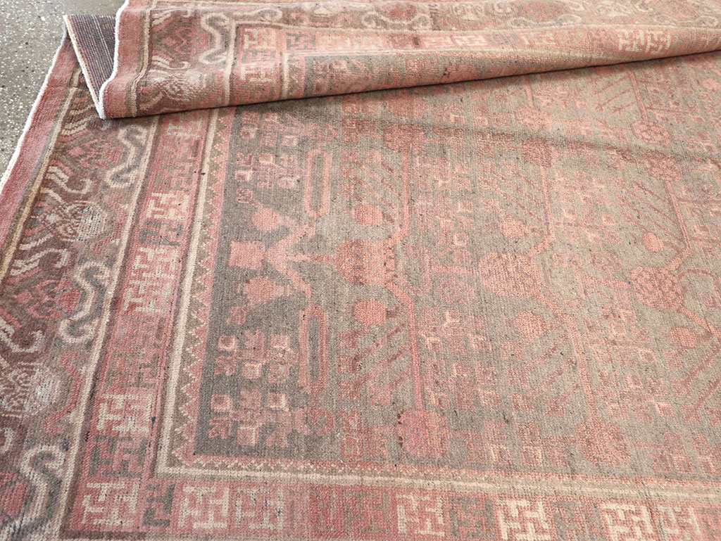 Vintage East Turkestan Khotan Carpet, No.17879 - Gsblank