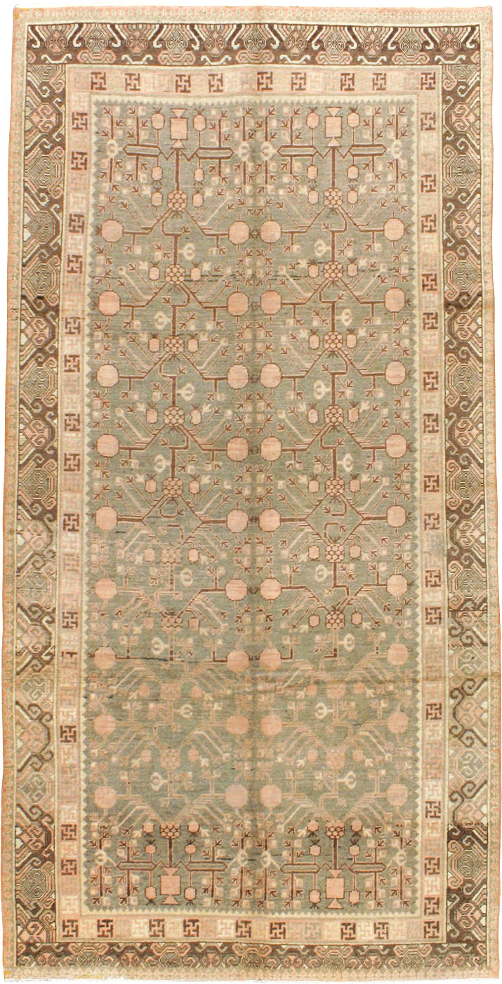 Vintage East Turkestan Khotan Gallery Carpet, No.17880 - Gsblank