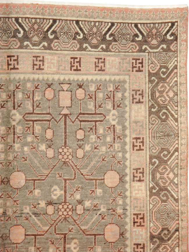Vintage East Turkestan Khotan Gallery Carpet, No.17880 - Gsblank