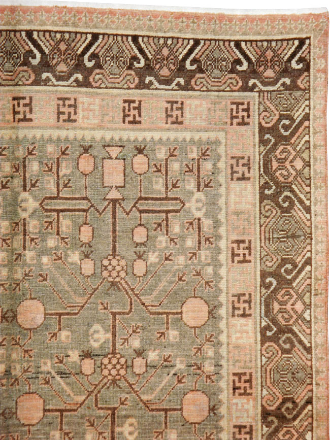 Vintage East Turkestan Khotan Gallery Carpet, No.17880 - Gsblank
