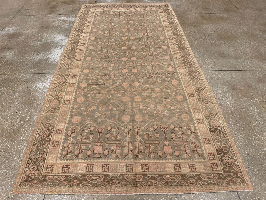 Vintage East Turkestan Khotan Gallery Carpet, No.17880 - Gsblank