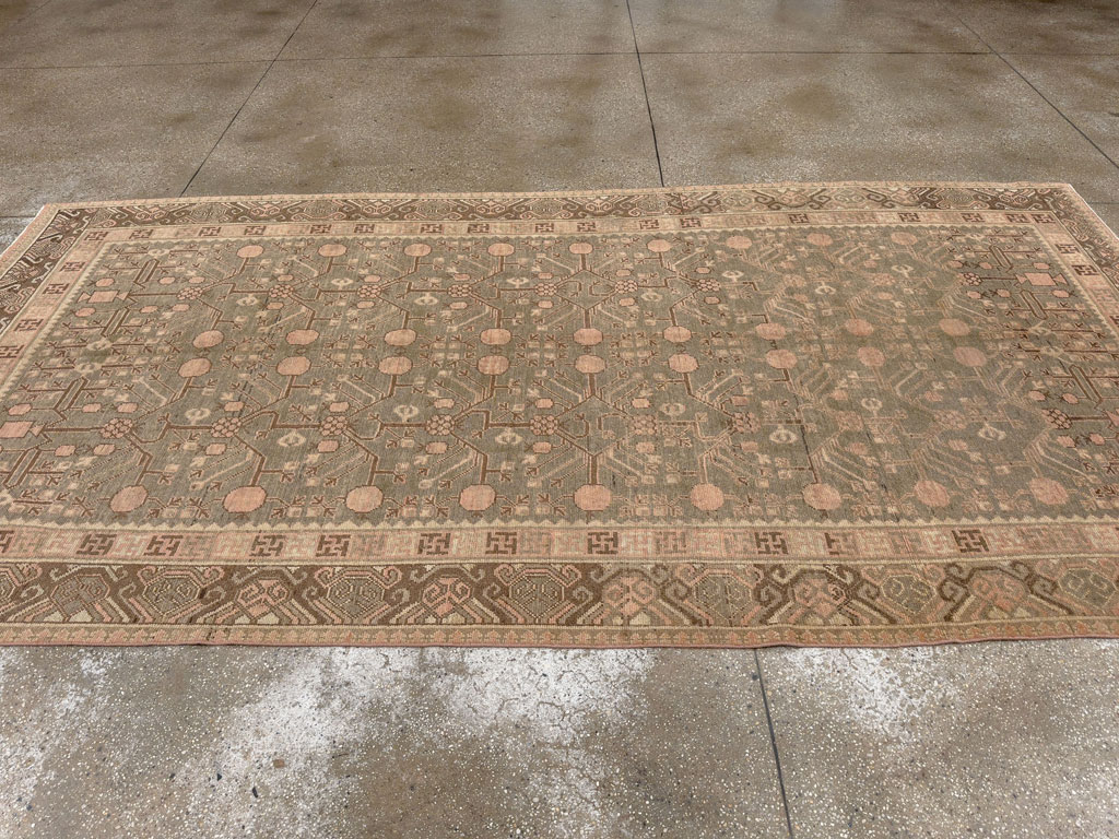 Vintage East Turkestan Khotan Gallery Carpet, No.17880 - Gsblank