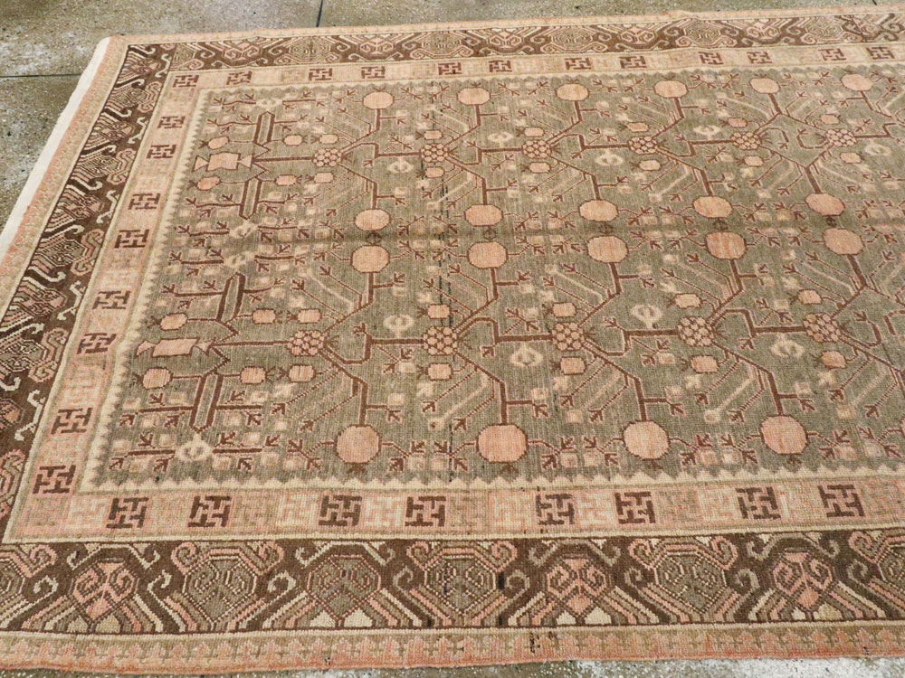 Vintage East Turkestan Khotan Gallery Carpet, No.17880 - Gsblank