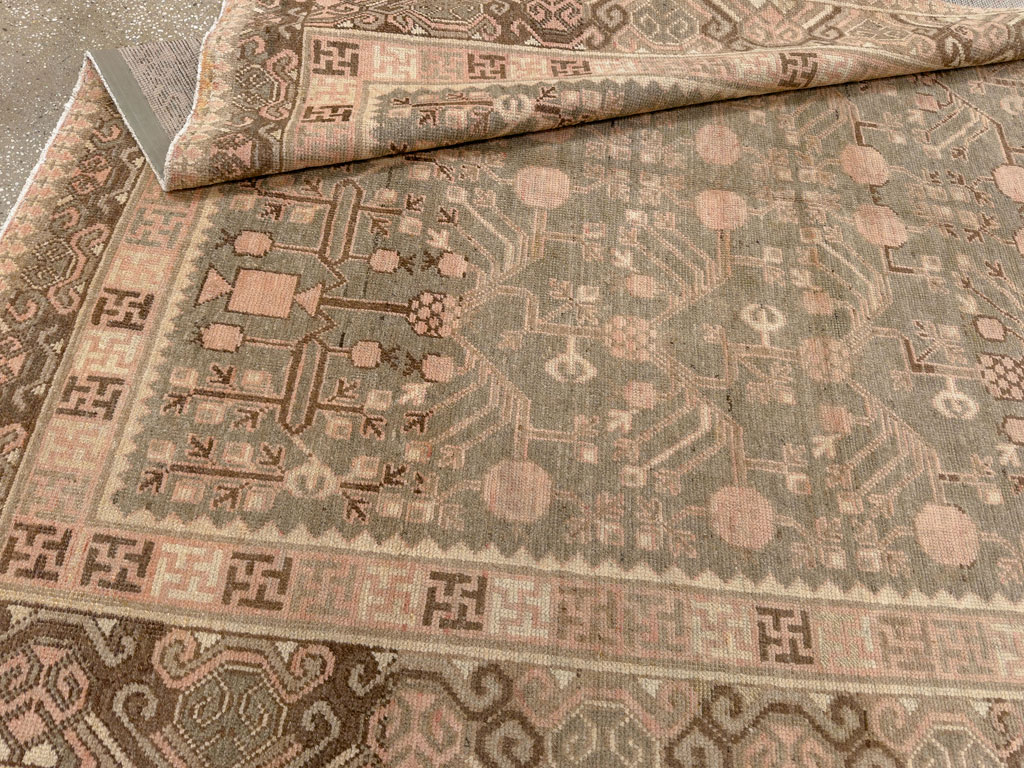 Vintage East Turkestan Khotan Gallery Carpet, No.17880 - Gsblank