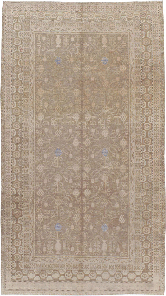 Vintage East Turkestan Khotan Carpet, No.17886 - Gsblank