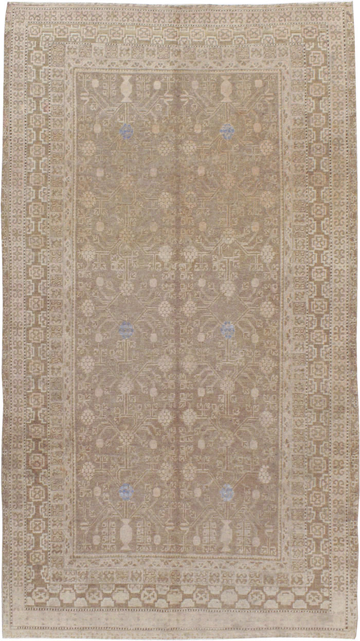 Vintage East Turkestan Khotan Carpet, No.17886 - Gsblank