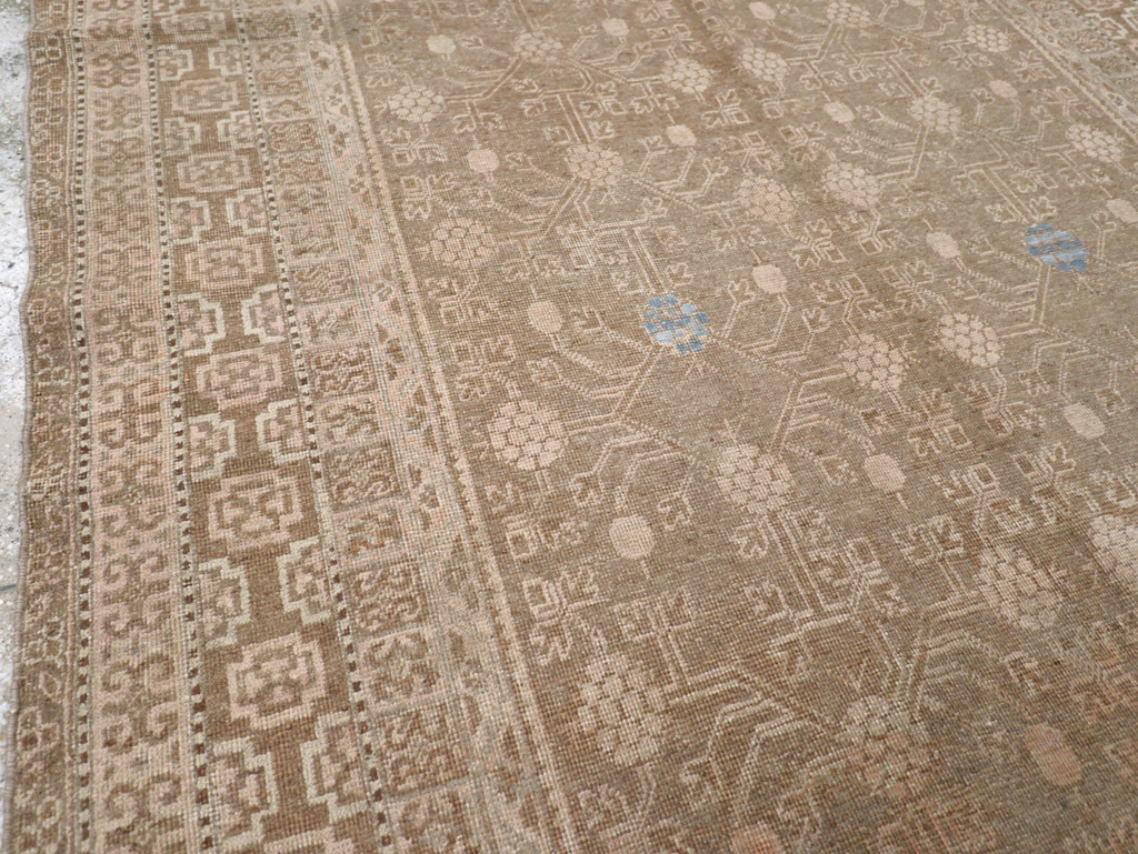 Vintage East Turkestan Khotan Carpet, No.17886 - Gsblank