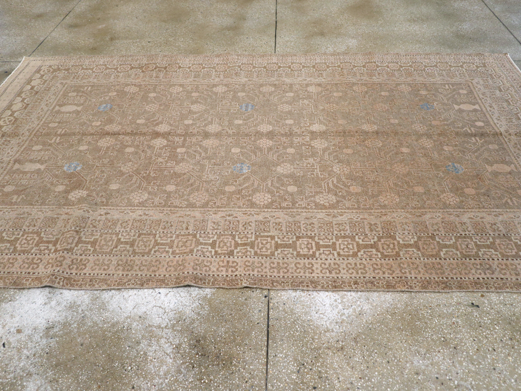 Vintage East Turkestan Khotan Carpet, No.17886 - Gsblank