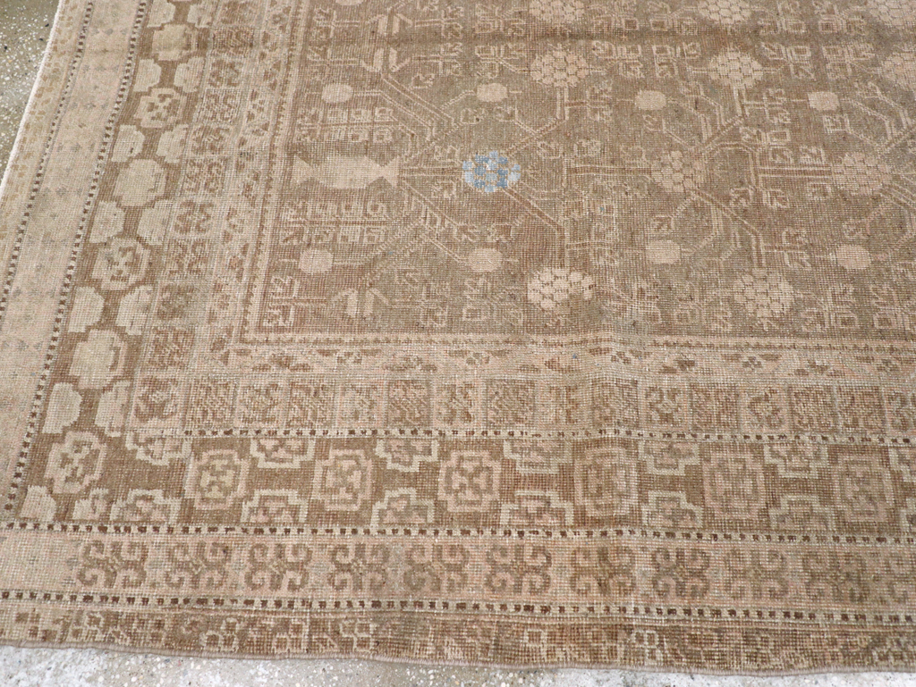 Vintage East Turkestan Khotan Carpet, No.17886 - Gsblank