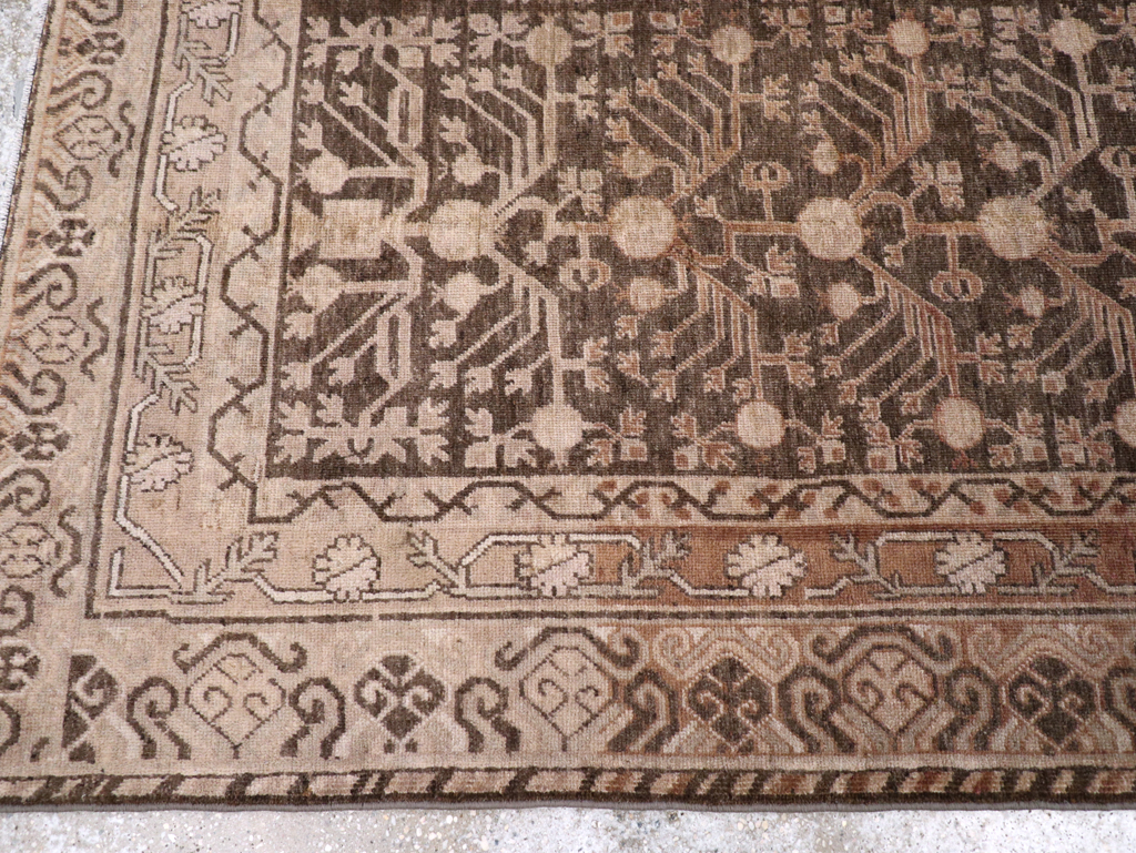 Vintage East Turkestan Khotan Carpet, No.17887 - Gsblank