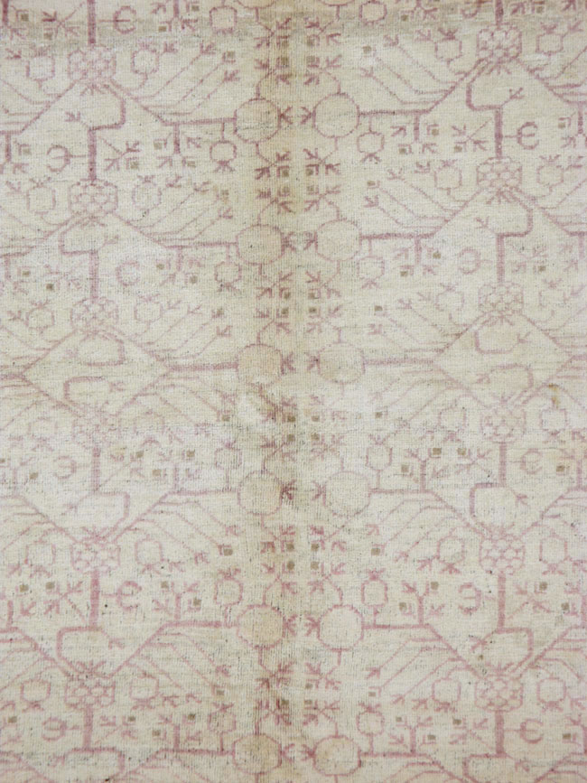 Vintage East Turkestan Khotan Carpet, No.17892 - Gsblank