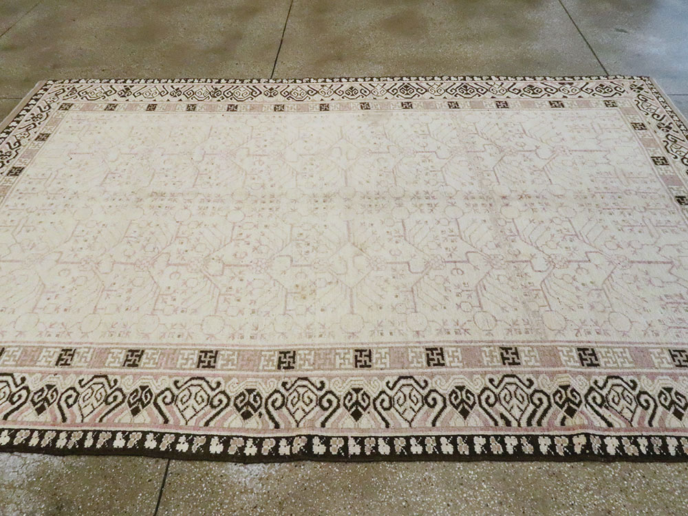 Vintage East Turkestan Khotan Carpet, No.17892 - Gsblank
