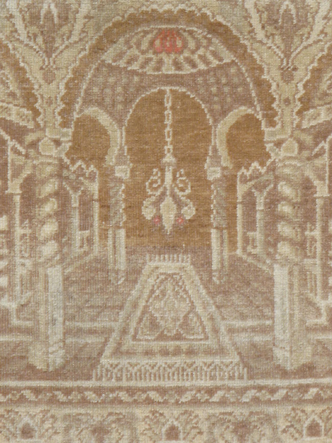 Vintage East Turkestan Khotan Pictorial Rug, No.17896 - Gsblank